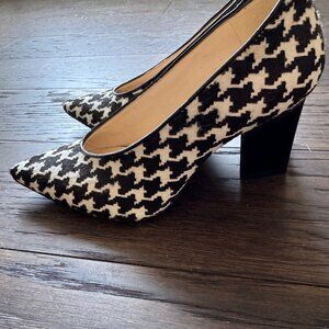 Nine West Houndstooth Block Heel Pumps – Size 6.5